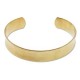 DQ Metalen armband Cuff concave ½ Inch - Raw brass
